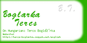 boglarka tercs business card